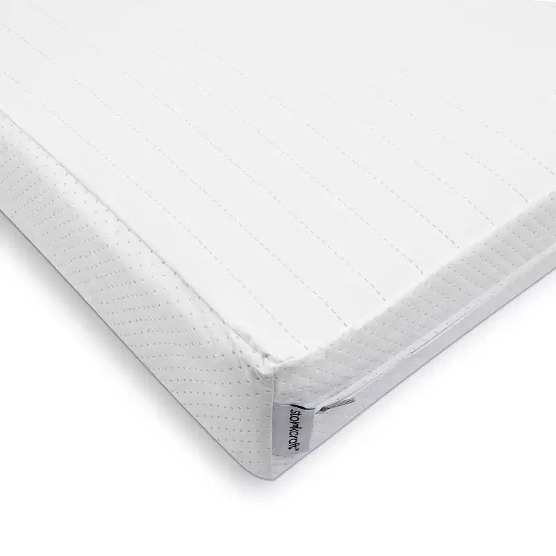 6" Water-Resistant Grow-with-Me Dual-Sided Baby Crib and Toddler Bed Mattress: Firm Feel, Removable Mesh Cover, Fiber Fill