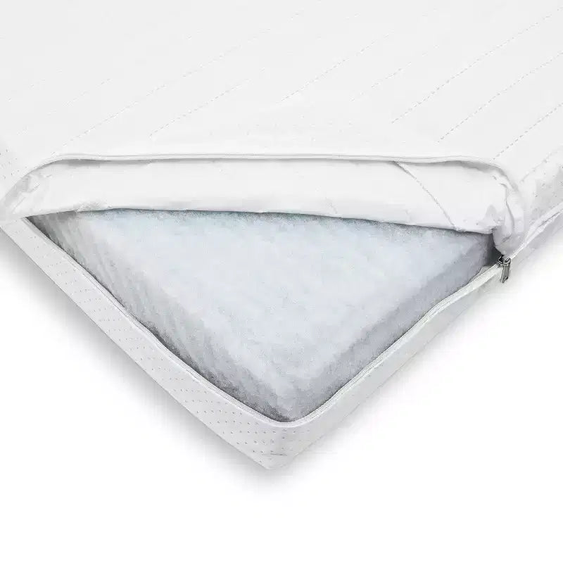 6" Water-Resistant Grow-with-Me Dual-Sided Baby Crib and Toddler Bed Mattress: Firm Feel, Removable Mesh Cover, Fiber Fill