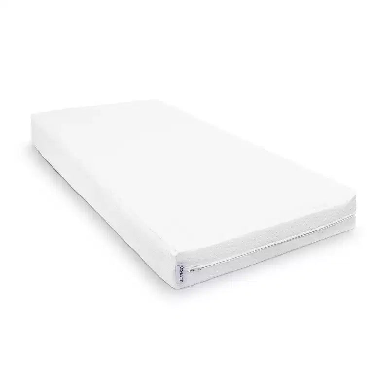 6" Water-Resistant Grow-with-Me Dual-Sided Baby Crib and Toddler Bed Mattress: Firm Feel, Removable Mesh Cover, Fiber Fill