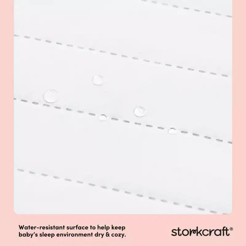 6" Water-Resistant Grow-with-Me Dual-Sided Baby Crib and Toddler Bed Mattress: Firm Feel, Removable Mesh Cover, Fiber Fill