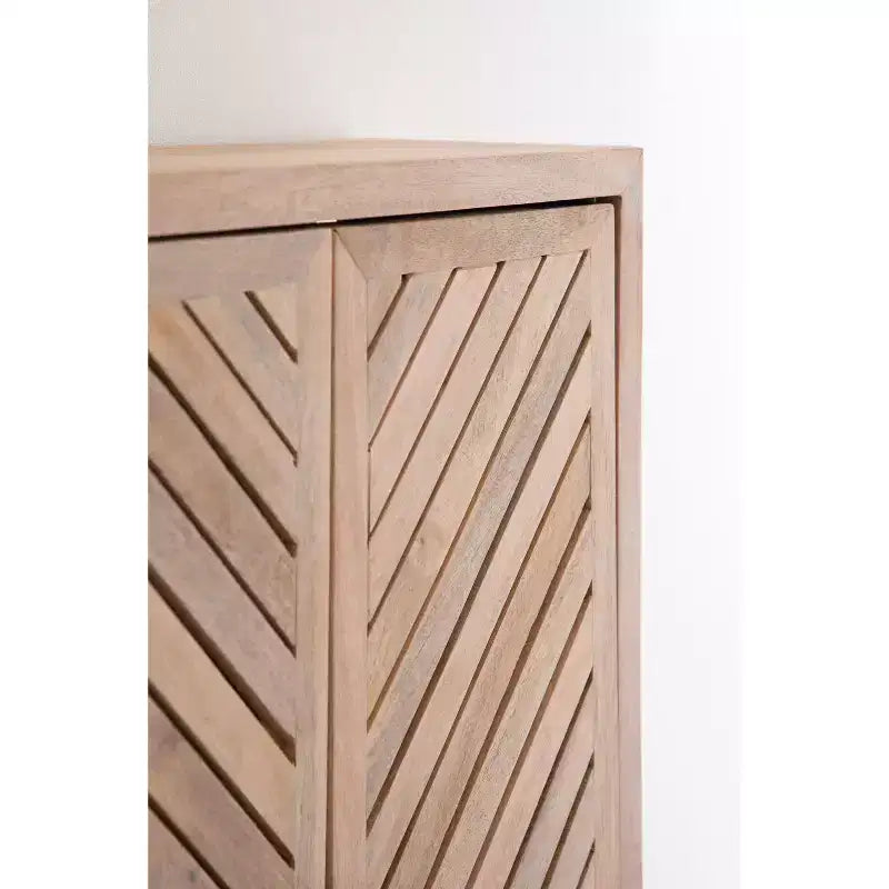 Tall 2 Door Bath Cabinet Natural