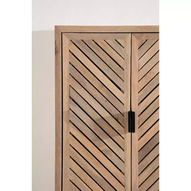 Tall 2 Door Bath Cabinet Natural