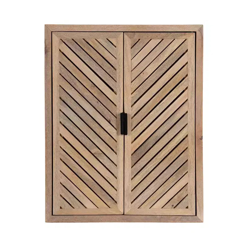 Tall 2 Door Bath Cabinet Natural