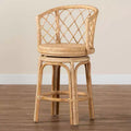 Rattan Swivel Counter Stool Natural