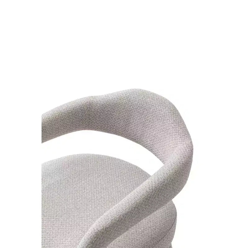 Modern Tweed Upholstered Dining Armchair