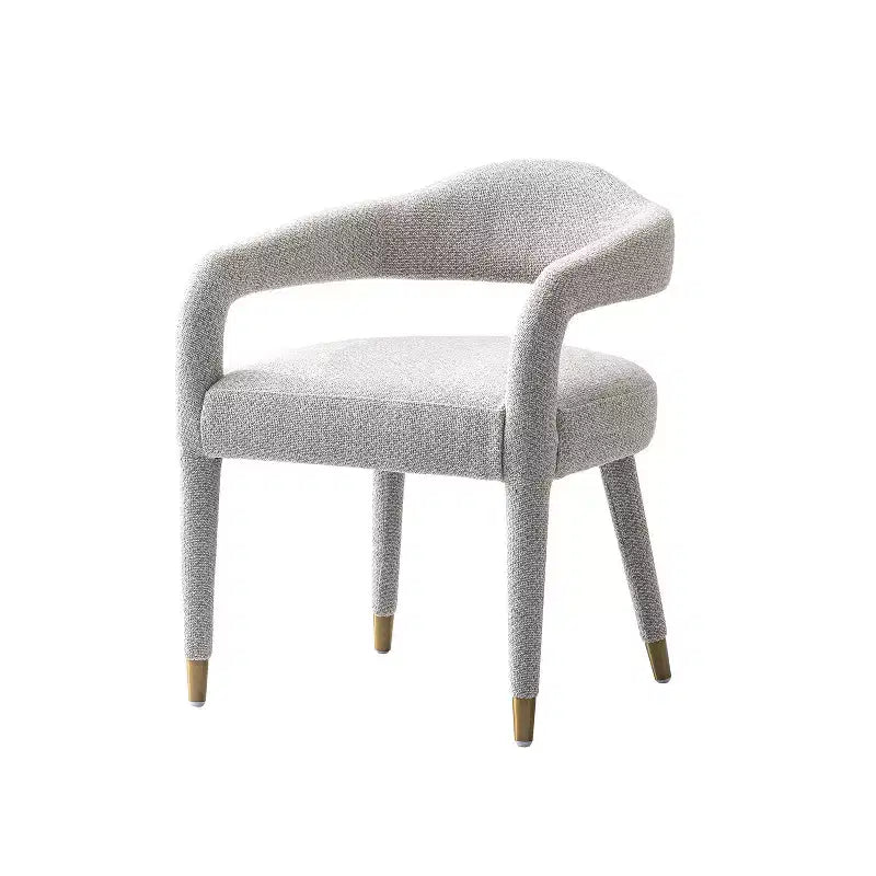 Modern Tweed Upholstered Dining Armchair
