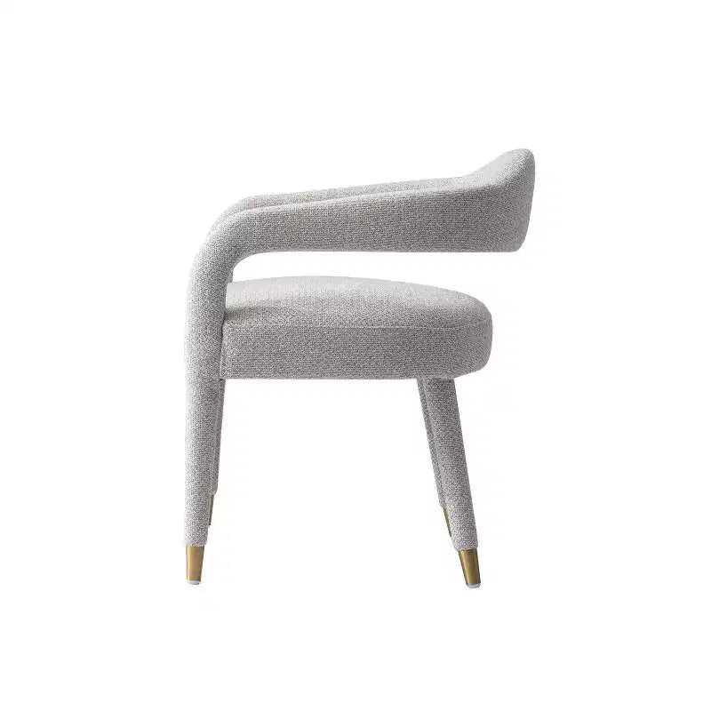 Modern Tweed Upholstered Dining Armchair