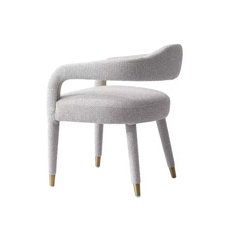 Modern Tweed Upholstered Dining Armchair