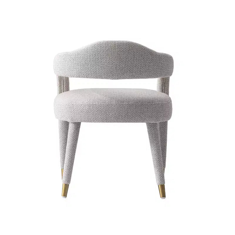 Modern Tweed Upholstered Dining Armchair