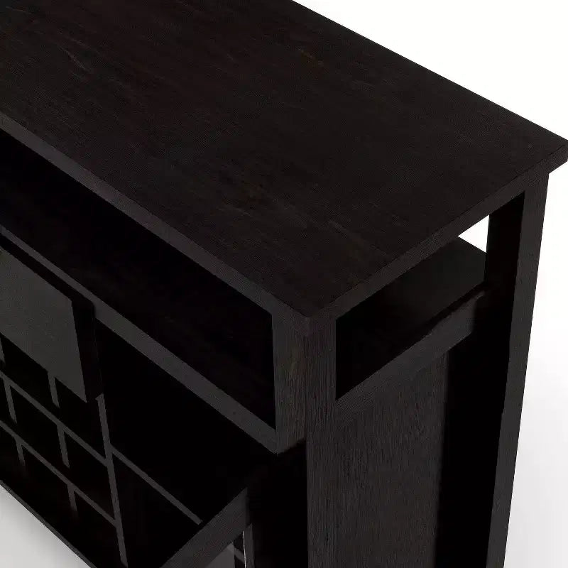 Transitional 9 Bottle Storage Buffet Server Espresso