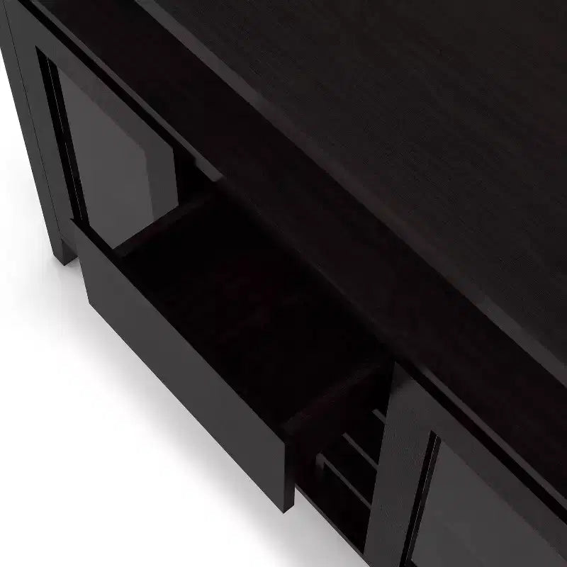 Transitional 9 Bottle Storage Buffet Server Espresso