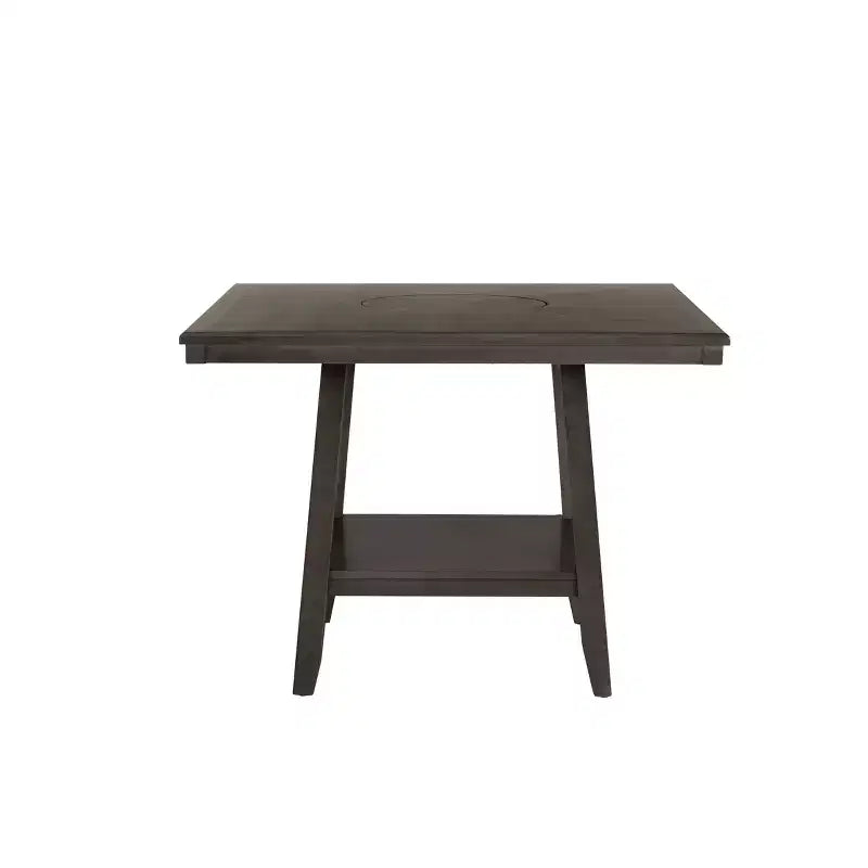Counter Height Table with Lazy Susan Gray