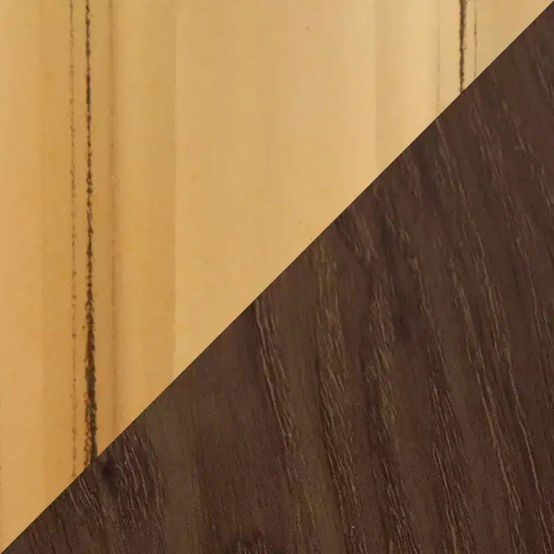 Round Wood Dining Table Gold/Walnut