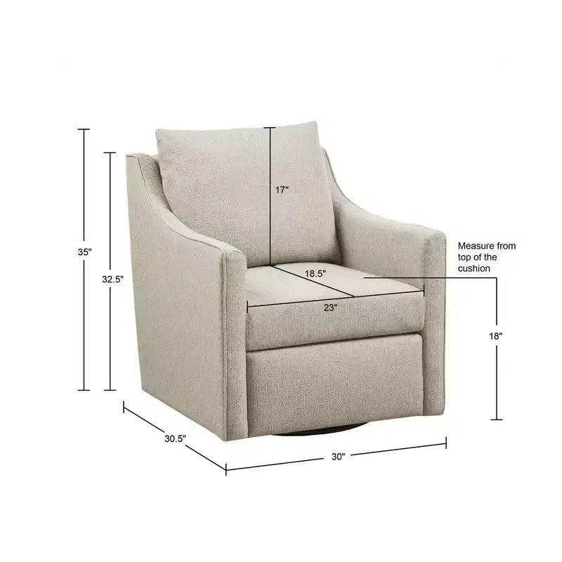 Swivel Armchair Natural