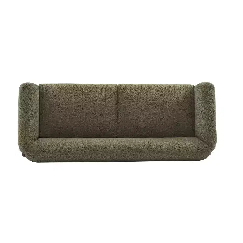 82.75" Boucle Fabric 3 Seater Sofa Olive Green