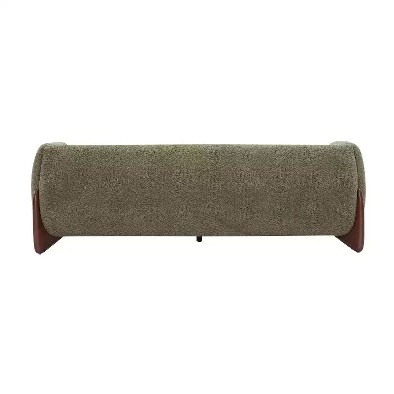82.75" Boucle Fabric 3 Seater Sofa Olive Green