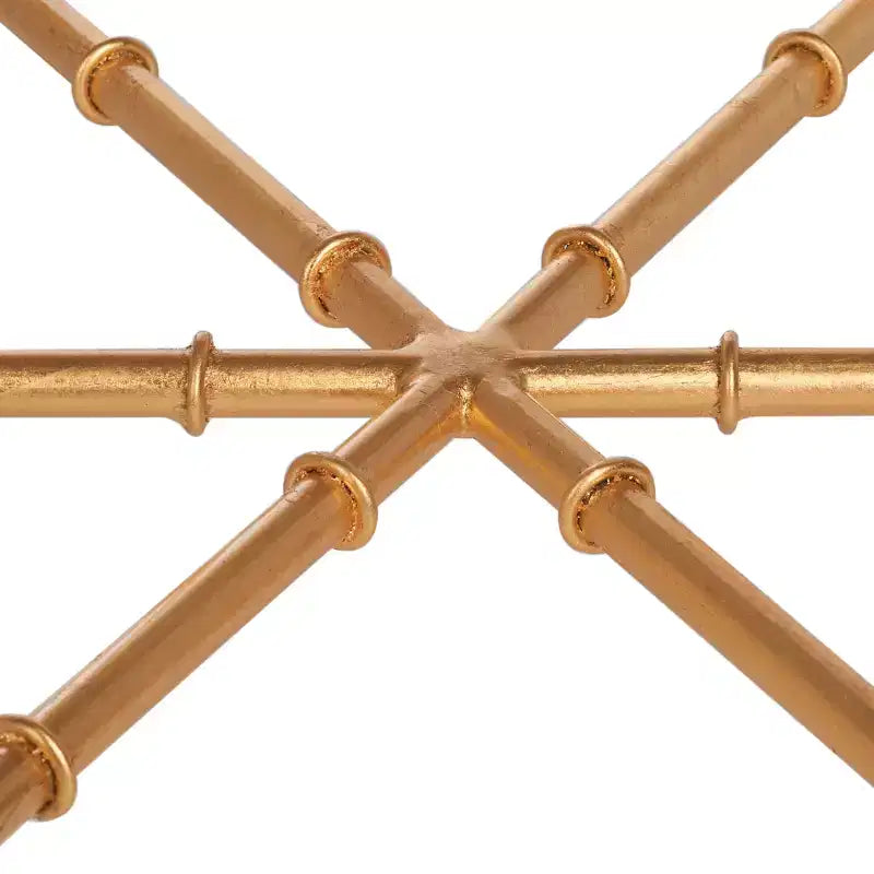 Hexagon Accent Table Gold/Clear
