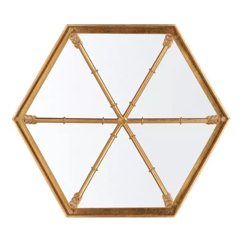 Hexagon Accent Table Gold/Clear