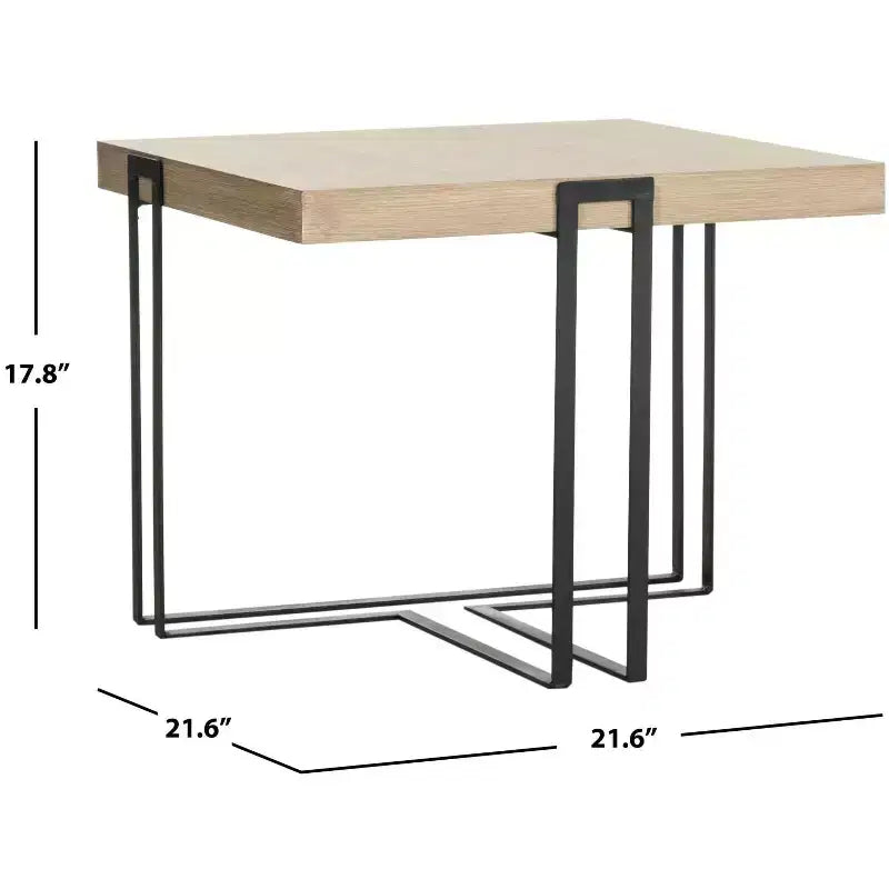 Contemporary End Table - Beige