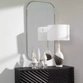 Miroir mural rectangulaire 41 x 21 en nickel poli