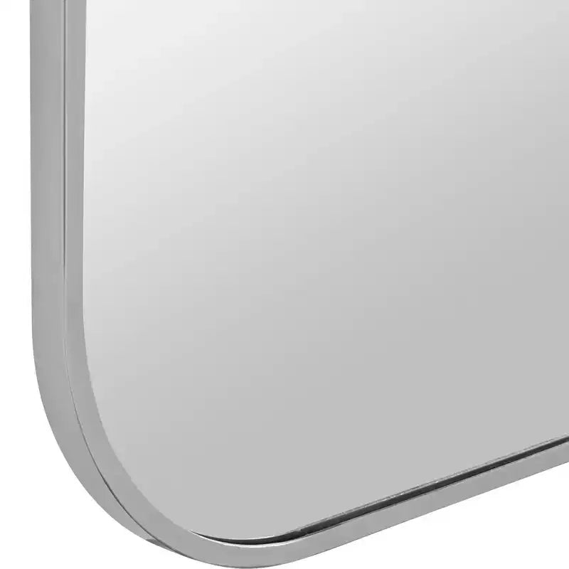 41 x 21 Polished Nickel Rectangular Wall Mirror