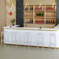 Modern Barstool with Clear Acrylic Seat and Legs, Transparent Bar Height Chair for Kitchen Island or Home Bar