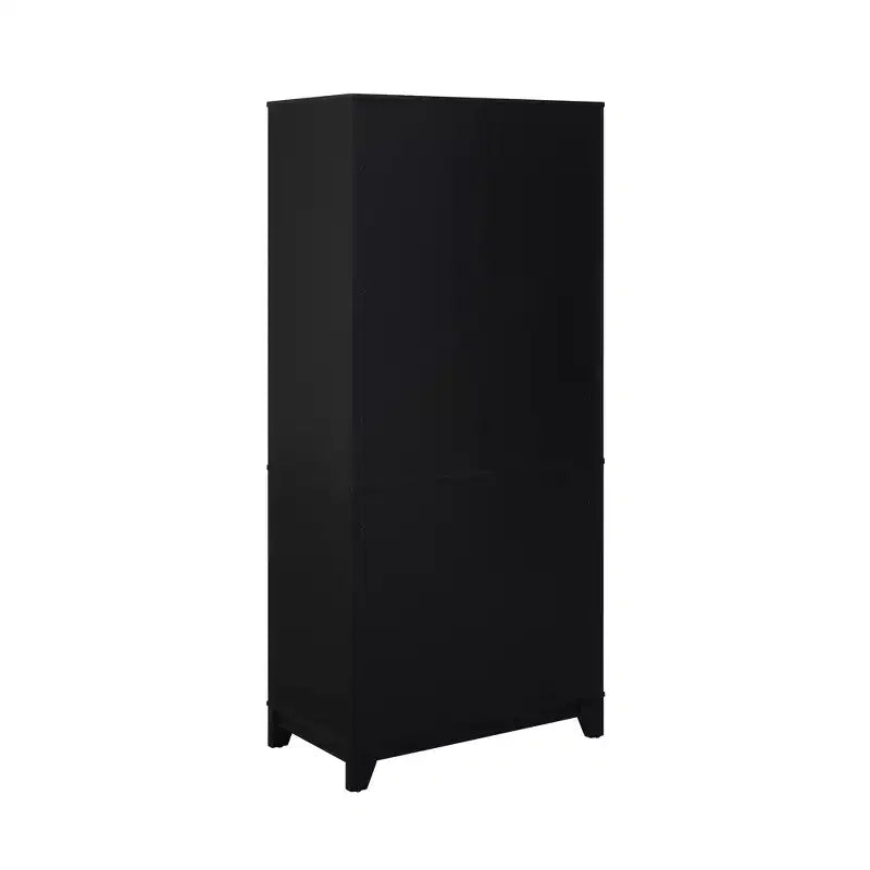 Modern 7 Shelf Cane Bookcase