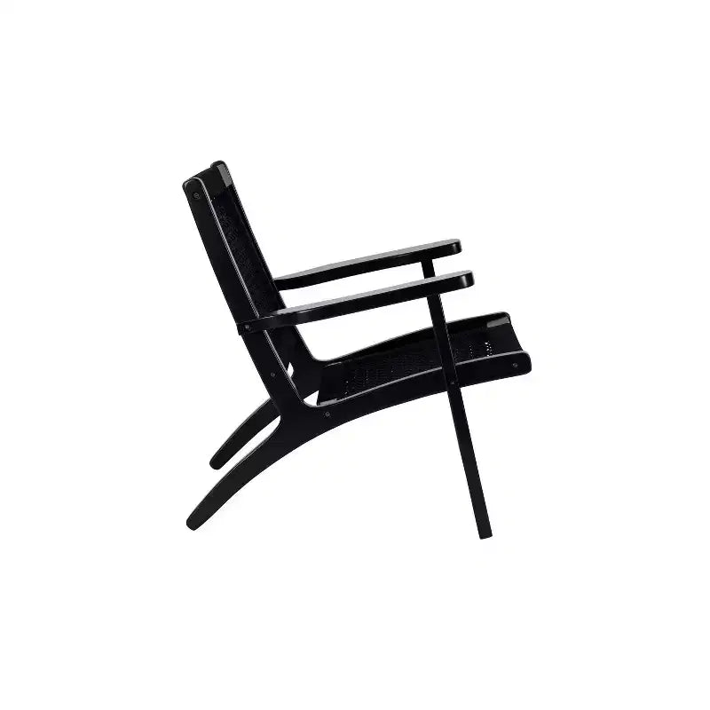 Hexagon Woven Black Rope Accent Chair