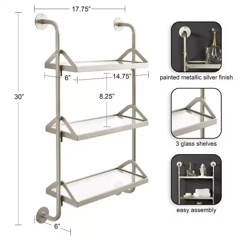 18x30 Three-Tier Wall Shelf