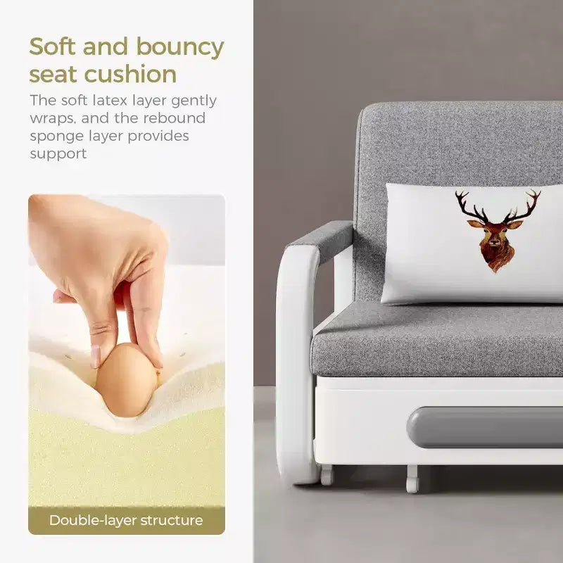 Modern Sofa Bed 62" Sleeper Sofa, Folding Mattress Couch
