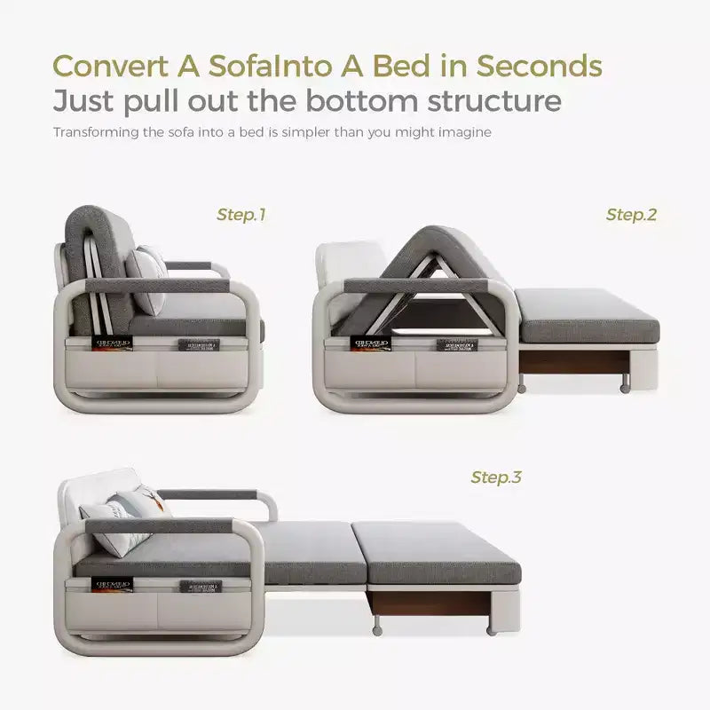 Modern Sofa Bed 62" Sleeper Sofa, Folding Mattress Couch