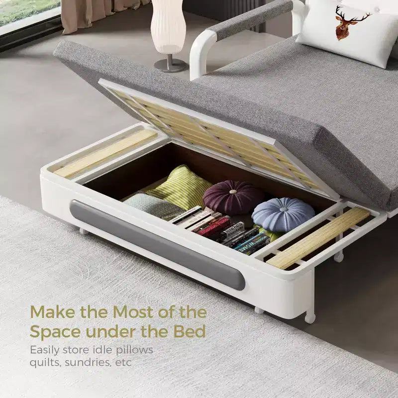 Modern Sofa Bed 62" Sleeper Sofa, Folding Mattress Couch