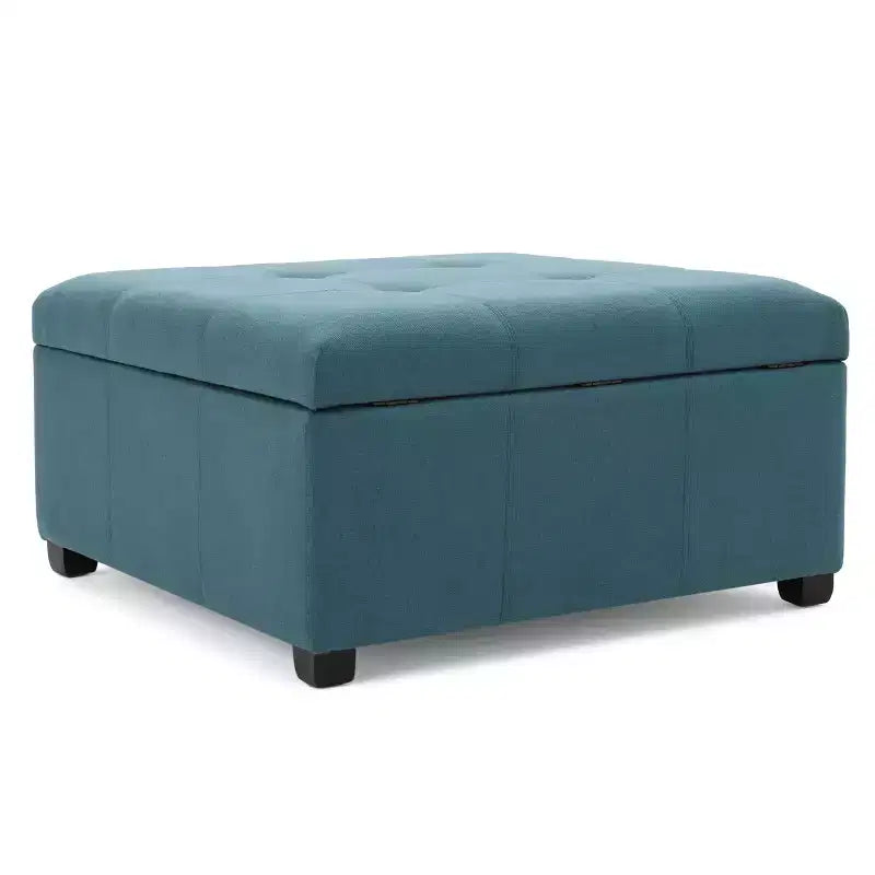 Contemporary Upholstered Tufted Storage Ottoman