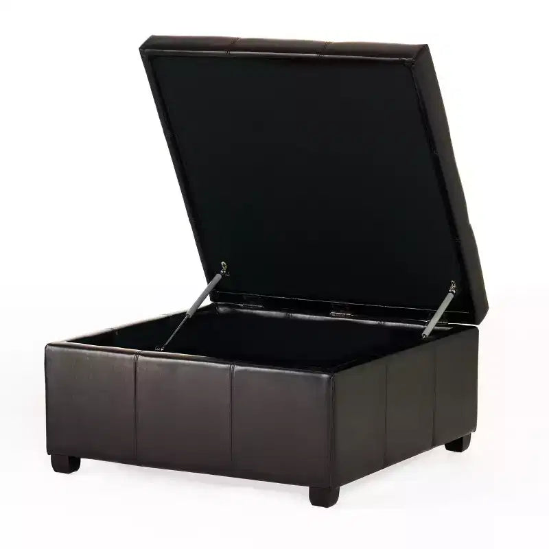 Contemporary Upholstered Tufted Storage Ottoman