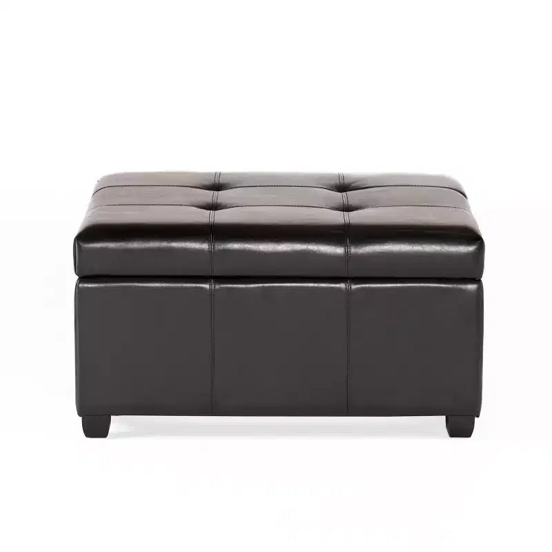 Contemporary Upholstered Tufted Storage Ottoman
