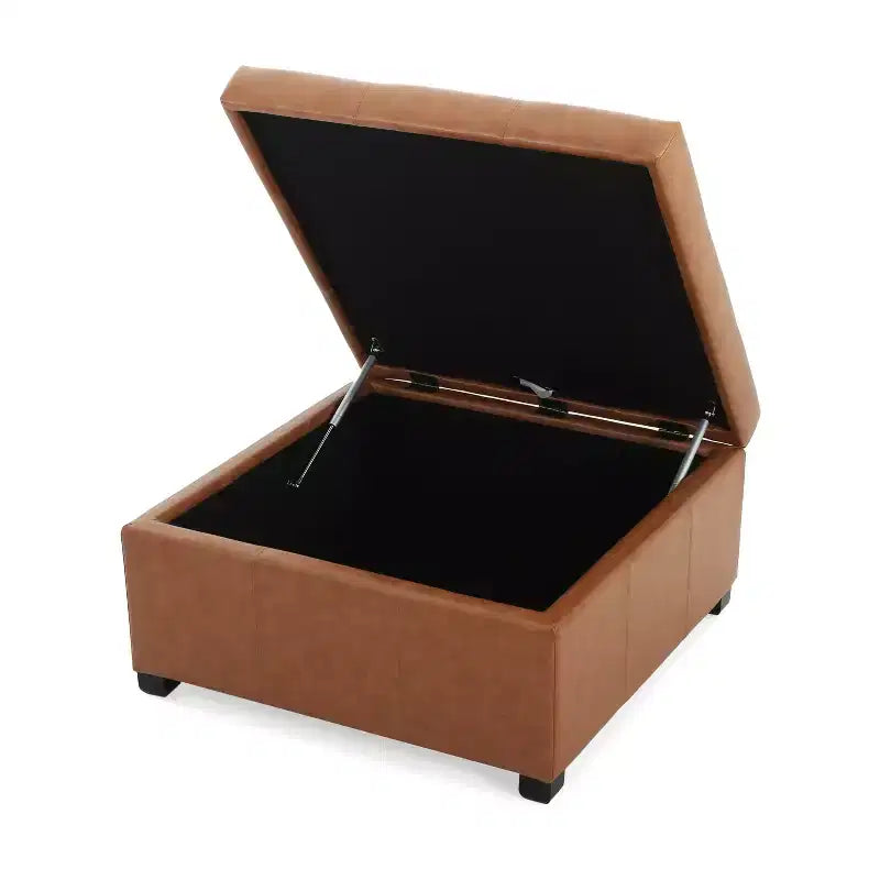 Contemporary Upholstered Tufted Storage Ottoman