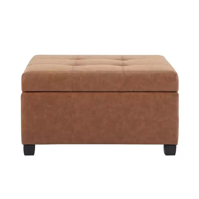 Contemporary Upholstered Tufted Storage Ottoman