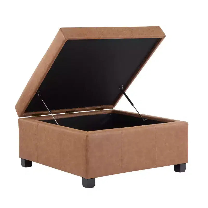 Contemporary Upholstered Tufted Storage Ottoman