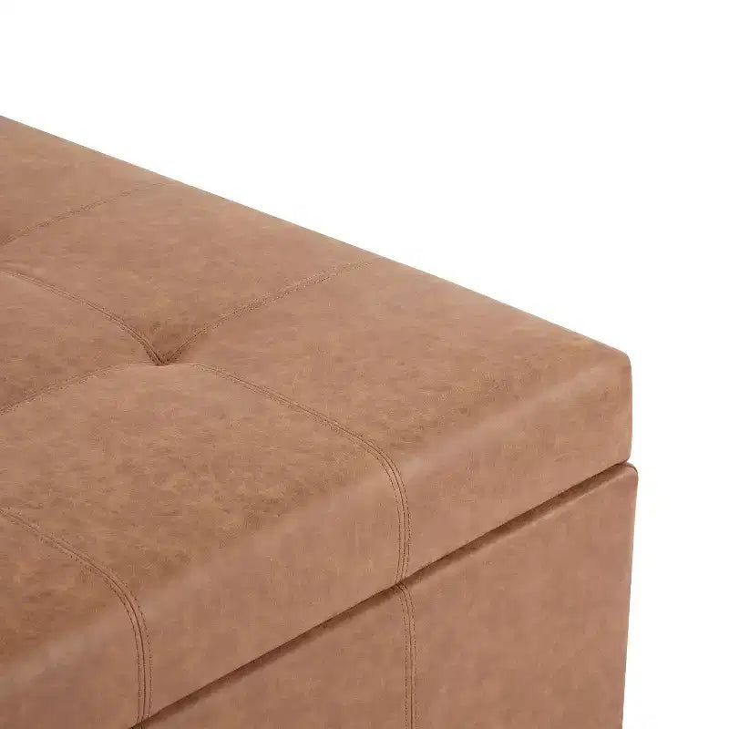 Contemporary Upholstered Tufted Storage Ottoman