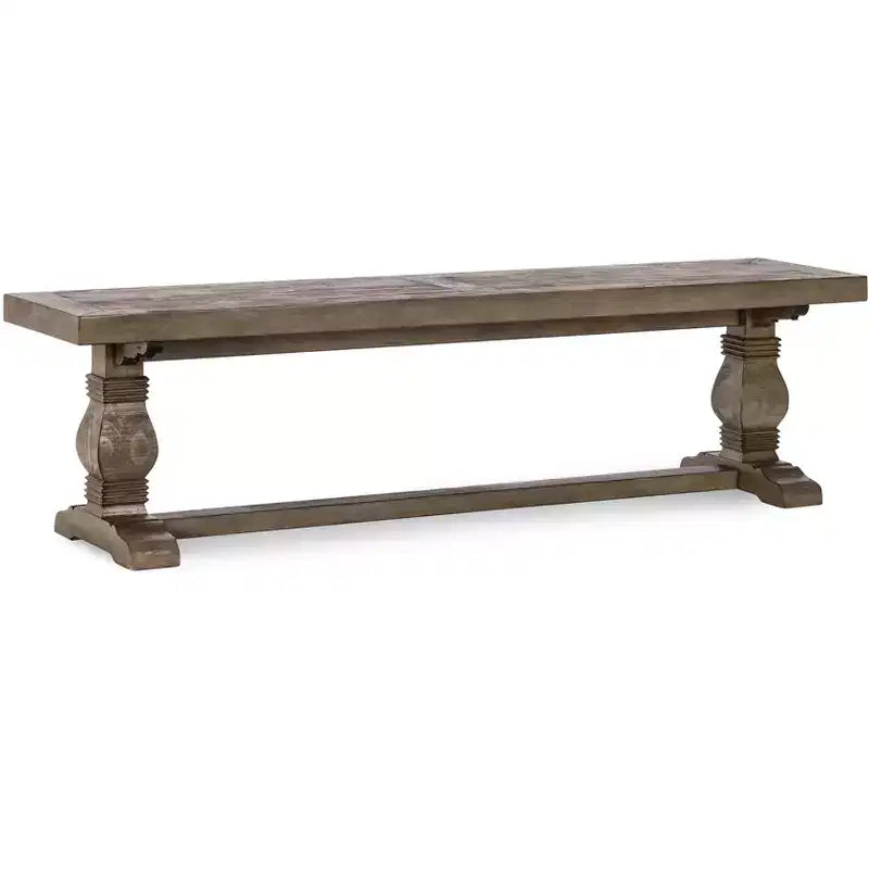 Classic Farmhouse 66" Wooden Dining Bench