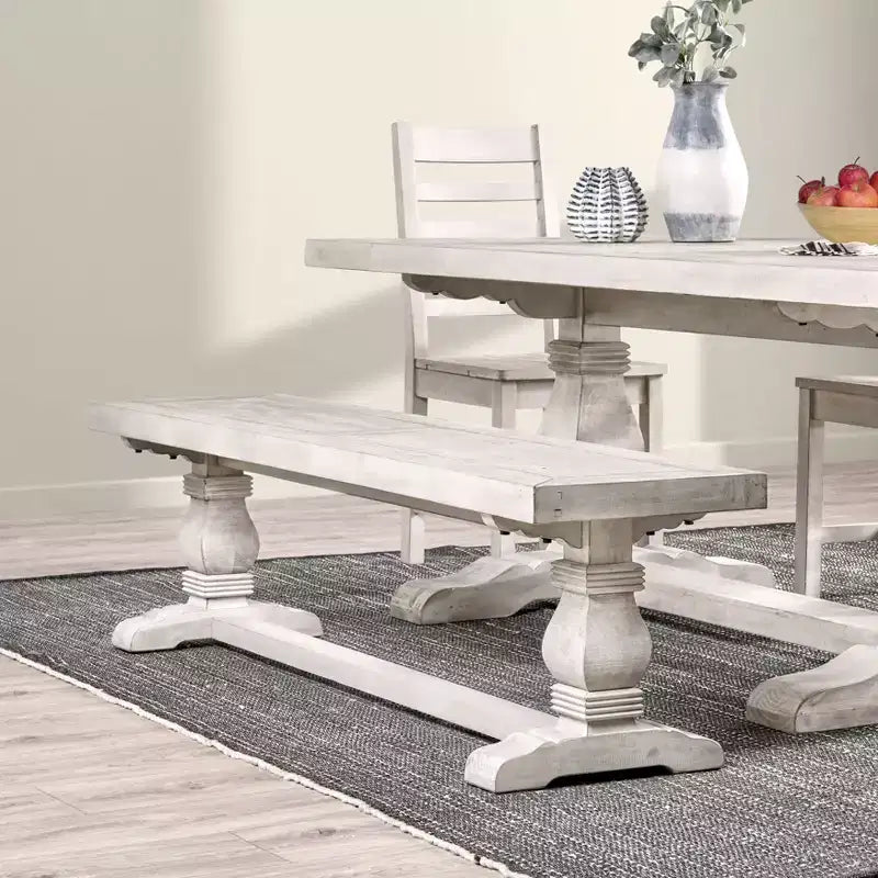 Classic Farmhouse 66" Wooden Dining Bench