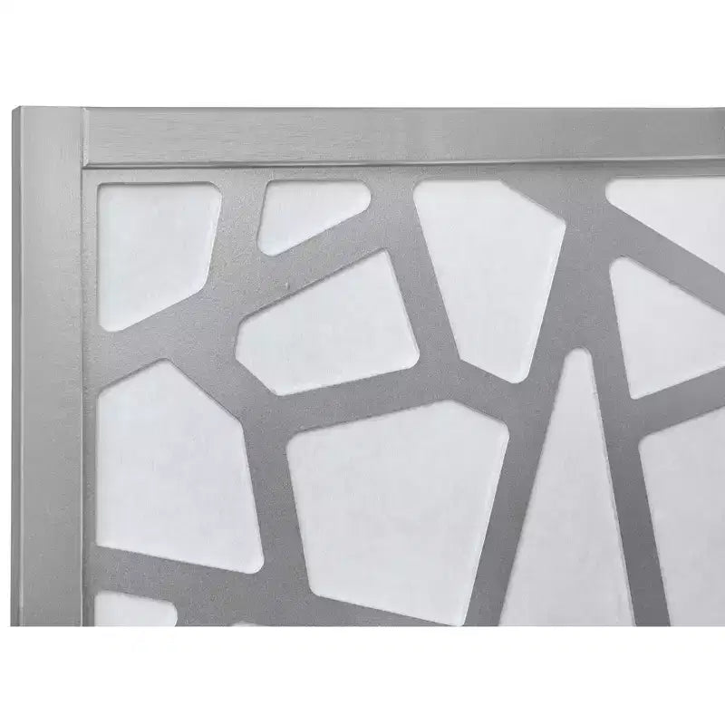 4 Panel Screen Room Divider Silver