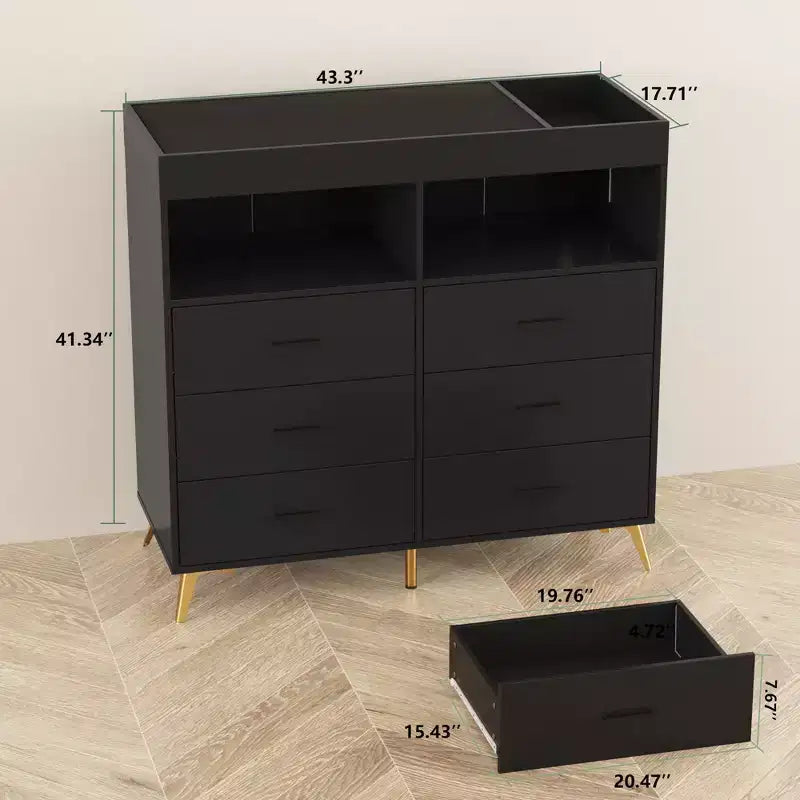 Baby Changing Table Dresser with Drawers, Baby Changing Station with Changing Table Top, Baby Dresser for Newborns Infants