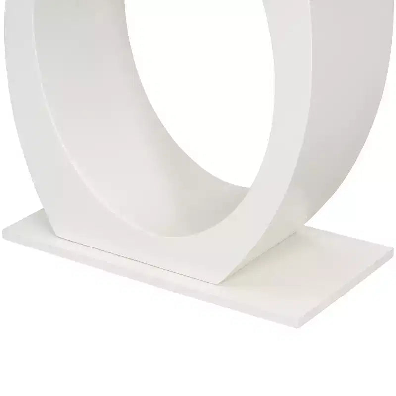 Modern Acacia Wood Egg-Shaped Base Console Table