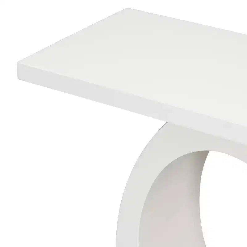 Modern Acacia Wood Egg-Shaped Base Console Table