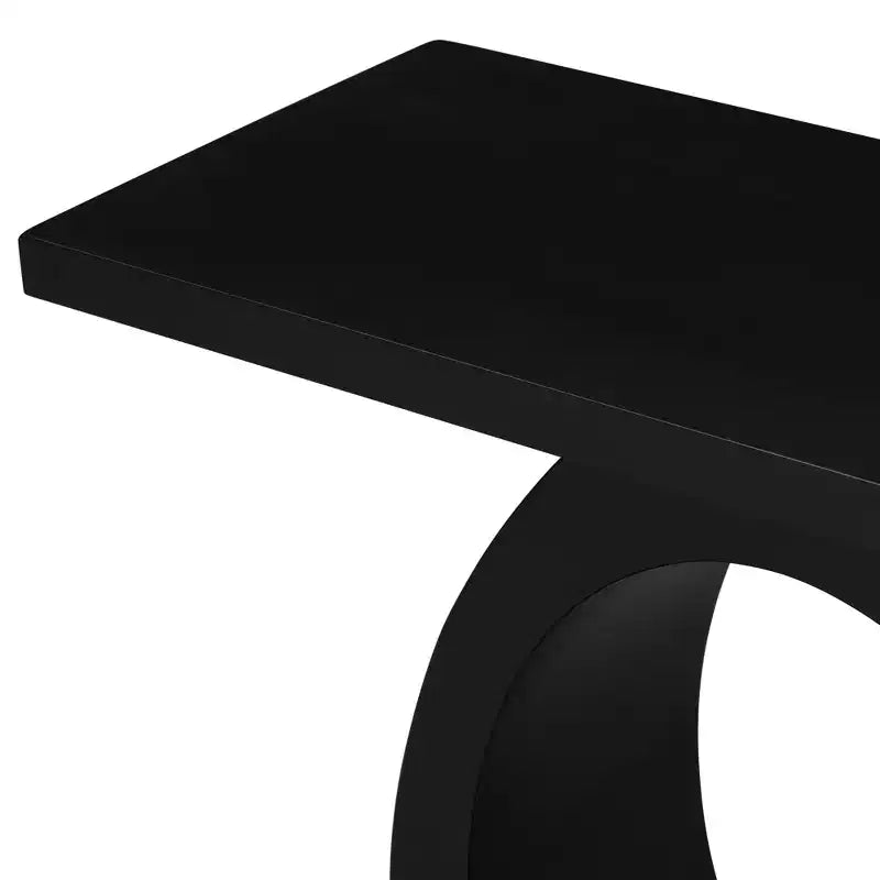 Modern Acacia Wood Egg-Shaped Base Console Table