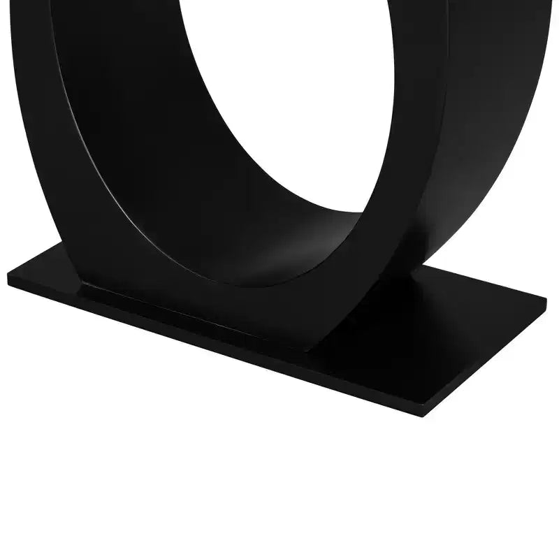 Modern Acacia Wood Egg-Shaped Base Console Table
