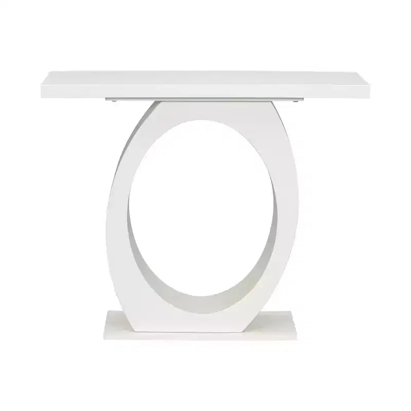 Modern Acacia Wood Egg-Shaped Base Console Table