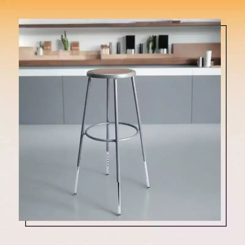32-39" Adjustable Height Steel Stool
