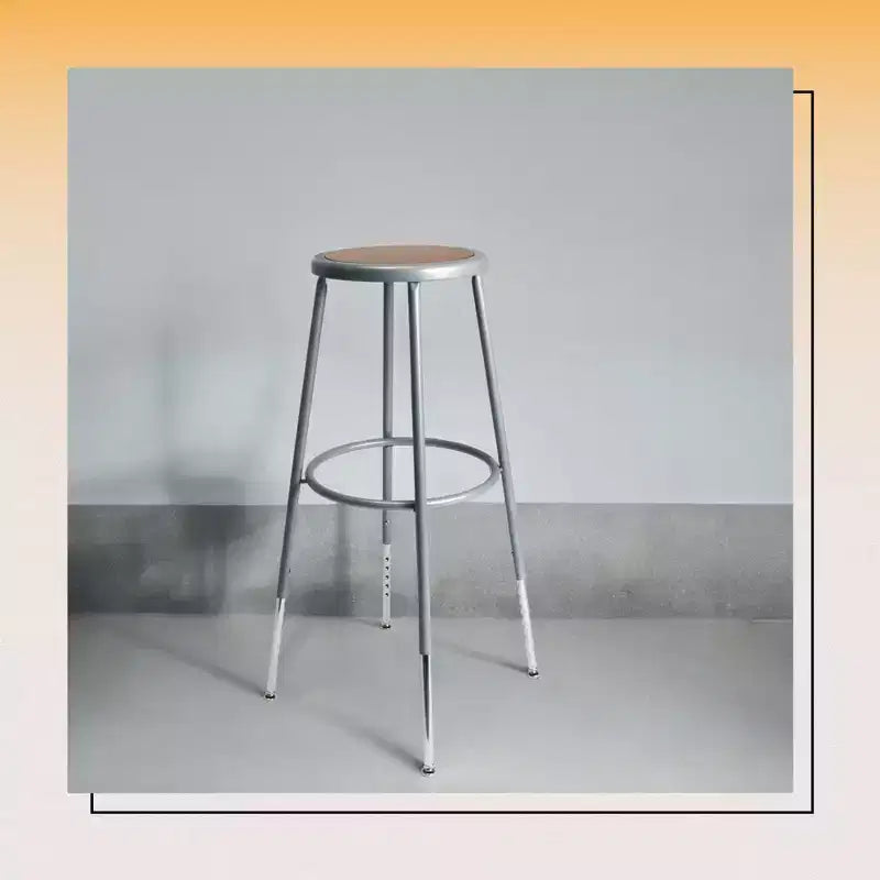 32-39" Adjustable Height Steel Stool